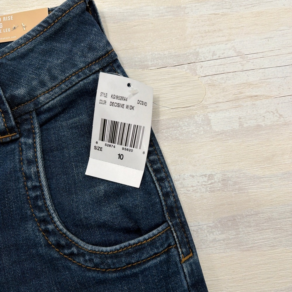 KUT from the Kloth Jeans Meg High Rise Wide Leg 10 NWT Decisive Dark Wash Women - Picture 10 of 12